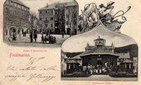 La piazza e lo stabilimento Ondina nel 1901